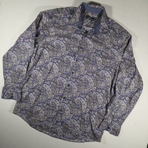 Bugatchi Uomo Shirt Men's XXL Long Sleeve Dress Shirt Multicolor